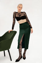 Load image into Gallery viewer, silk midi skirt