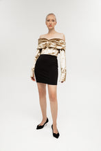 Load image into Gallery viewer, off shoulder gold dress