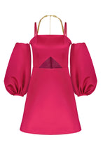 Load image into Gallery viewer, puff-sleeve cocktail dress