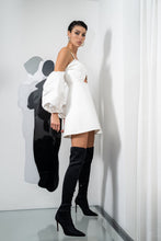 Load image into Gallery viewer, puff-sleeve cocktail dress